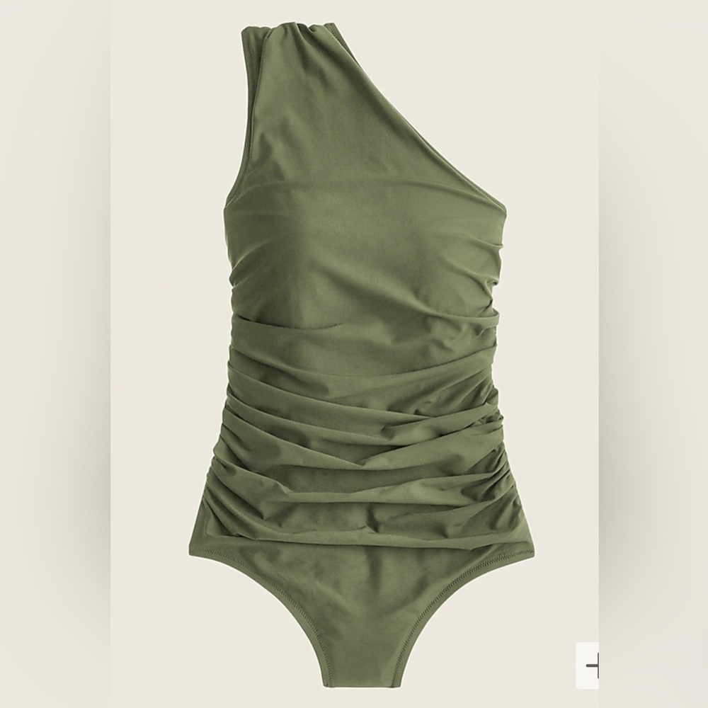 Jcrew Black Ruched One Should bathing suit